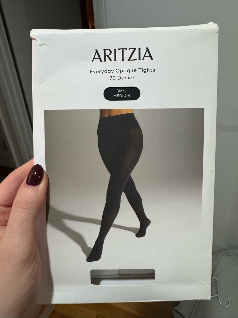 Aritzia Everyday Opaque Tights in Black - Medium